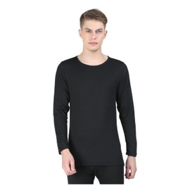 Heat Logic Men's Thermal Innerwear, Cold Weather Base Layer Top, Black-M