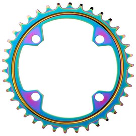 YBEKI 32T 34T 36T 38T Chainring 104BCD Round Narrow Wide Single Bike Chainring for 8 9 10 11 Speed Mountain Bike Road Bike MTB BMX (34T)