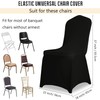 JALANCY 1 Pack Black Stretch Polyester Spandex Chair Covers Universal