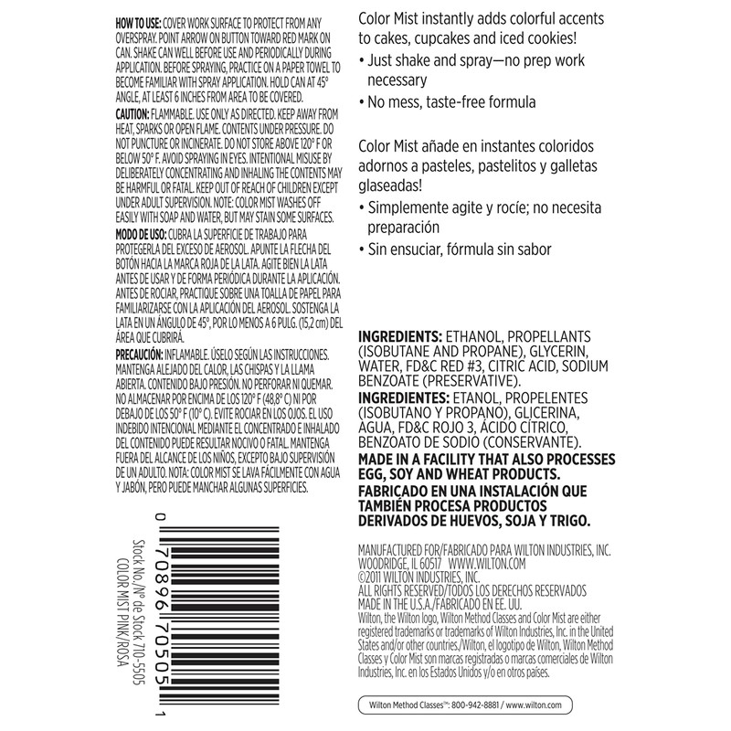 Wilton Pink Color Mist Food Color Spray, Multipack of 6