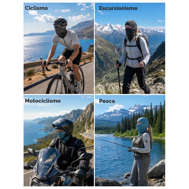 ROCKRBOS Passamontagna Estivo Moto Protezione UV Traspirante Uomo Donna