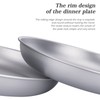 TOMSHOO Titanium Round Camping Plate Outdoor Ultralight Portable Tableware Cookware