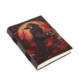 ANANYOM Handmade Leather Journal, Arciero Storica vintage Leather Journal (Multi colour) Notebook With 200 Blank Deckle Paper, Unruled, Brass Clasp Lock Journal for Men & Women, Multi Colour