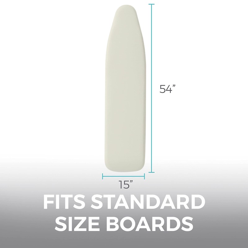 HOME GENIE Ironing Board Cover, Extra Thick Padding, Scorch Resistant