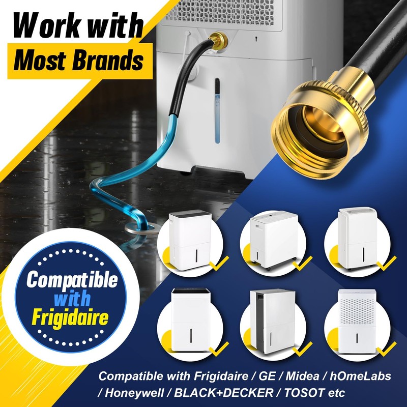 (7 Length Options) Dehumidifier Drain Hose with 3/4 Inch FHT