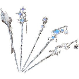 Palillos Chinos para Cabello, 5 Uds., Palillos para Cabello Vintage, Horquillas con Borlas, Accesorios para Cabello Hanfu para Mujer Y Niña,
