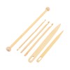 6Pcs Wood Hand Loom Stick Set Wood Weaving Crochet Needle