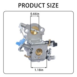 WTA-29 Carburetor Kit for Husqvarna 455 455E Rancher 460 461 Chainsaw - Includes Air Filter, Fuel Line, Spark Plug, Gasket (Replaces 530069105)