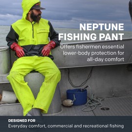 Grundens Men’s Neptune Fishing Pants | Waterproof, Breathable, Refraction Camo Stone, Small