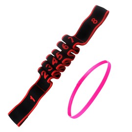 1 Resistance Band for Yoga and 1 Exercise Hair Elastic Yoga Band Elastic Fitness Band Stretchy for Dance Pilates Latin