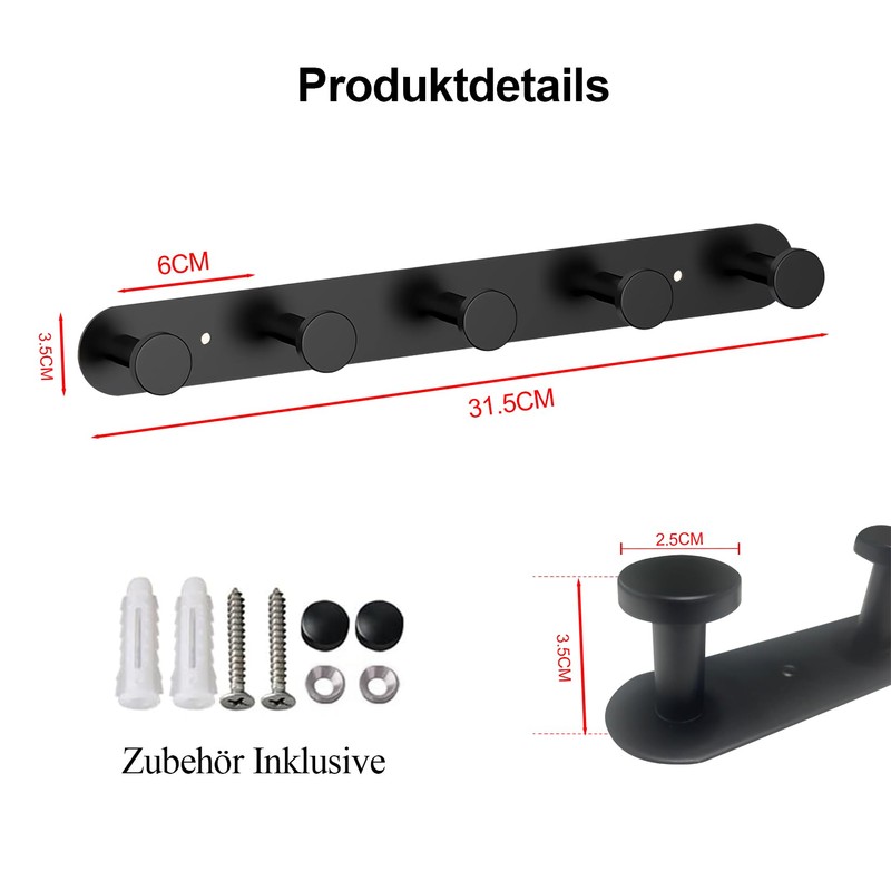 Loputon Coat Hooks Stainless Steel Coat Hooks Wall Coat Rack