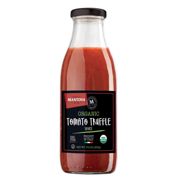 Mantova Artisanal Organic Italian Tomato Truffle Sauce 17.6 oz (Pack of 2)