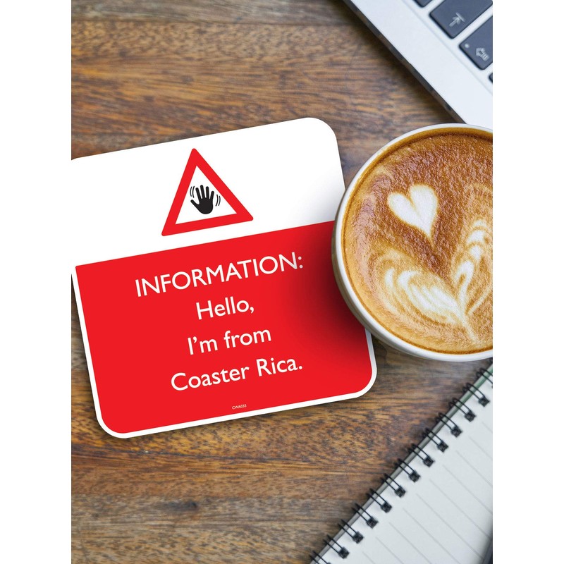 Brainbox Candy - Funny 'Coaster Rica Coaster' - Small Gift