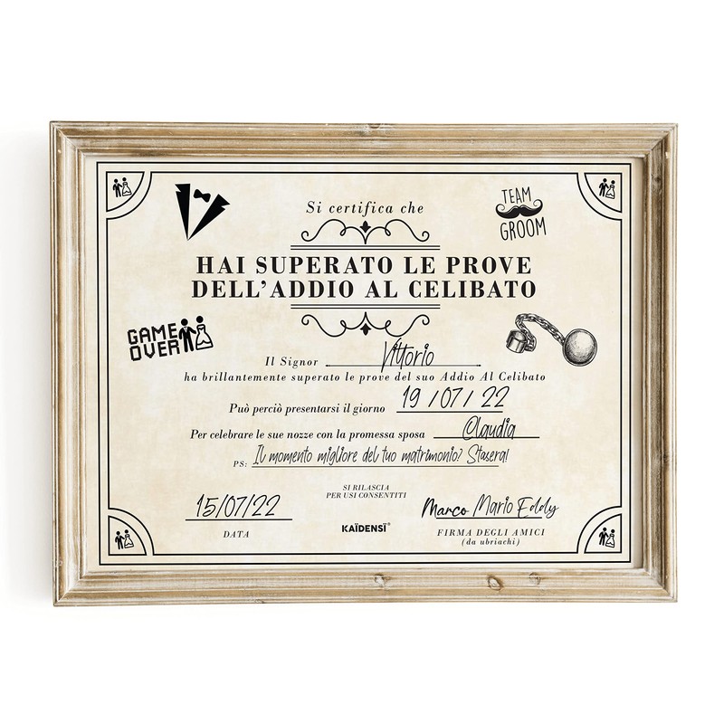 Gift Idea Advent for Helibat - Certificate for the Groom
