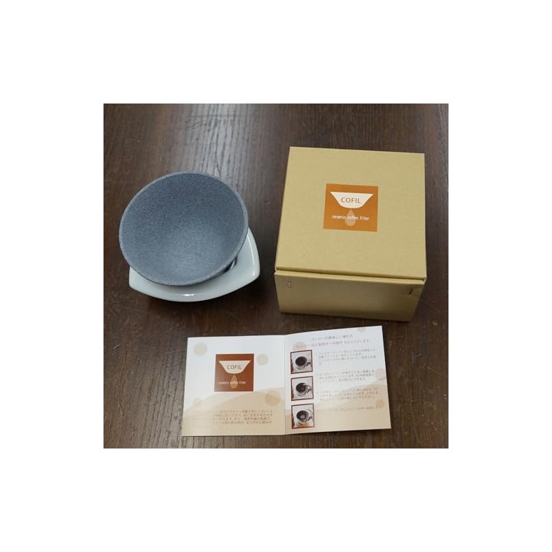 COFIL Japanese Ceramic Coffee Filter, Made in Japan, Reusable Dripper,