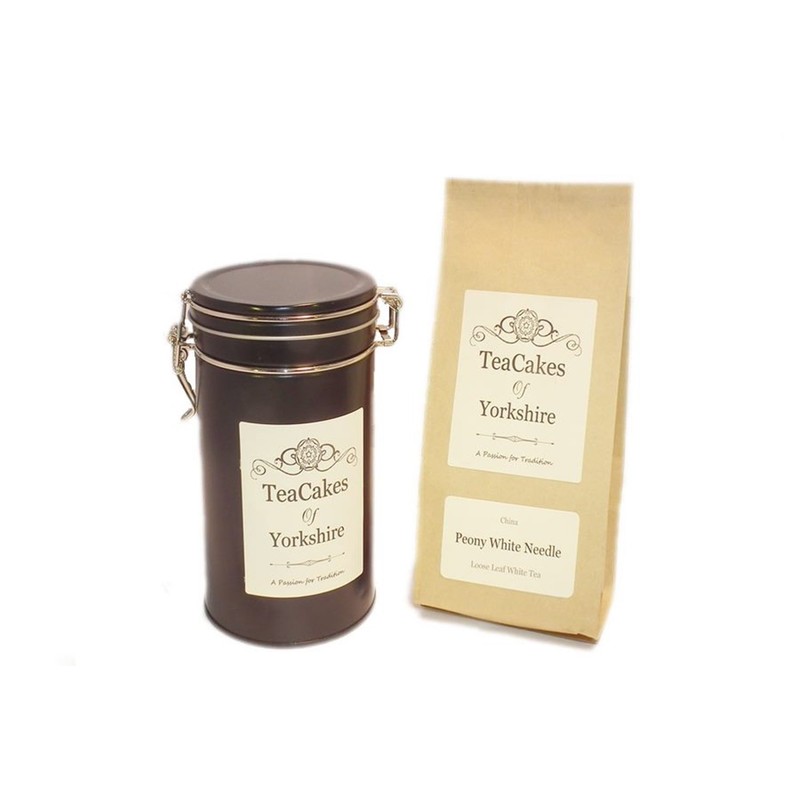 White Tea Gift Caddy Peony Needle 50g Airseal White Loose
