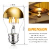 Half Chrome Light Bulb, Gold Tipped Light Bulb Dimmable, 6W