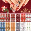 12 Sheets Christmas Nail Wraps Full Stickers Nail Polish Strips,