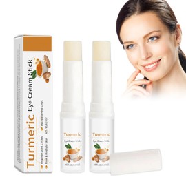 Pack of 2 Turmeric Retinol Eye Cream Stick, Stick for Eye Bags, Balm Under Eyes, Moisturising Eye Balm Stick Against Swelling and Eye Bags, Reduces Black Eyes (1)