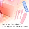 Travel Cutlery Set with Case Plastic Reusable Cutlery Set for