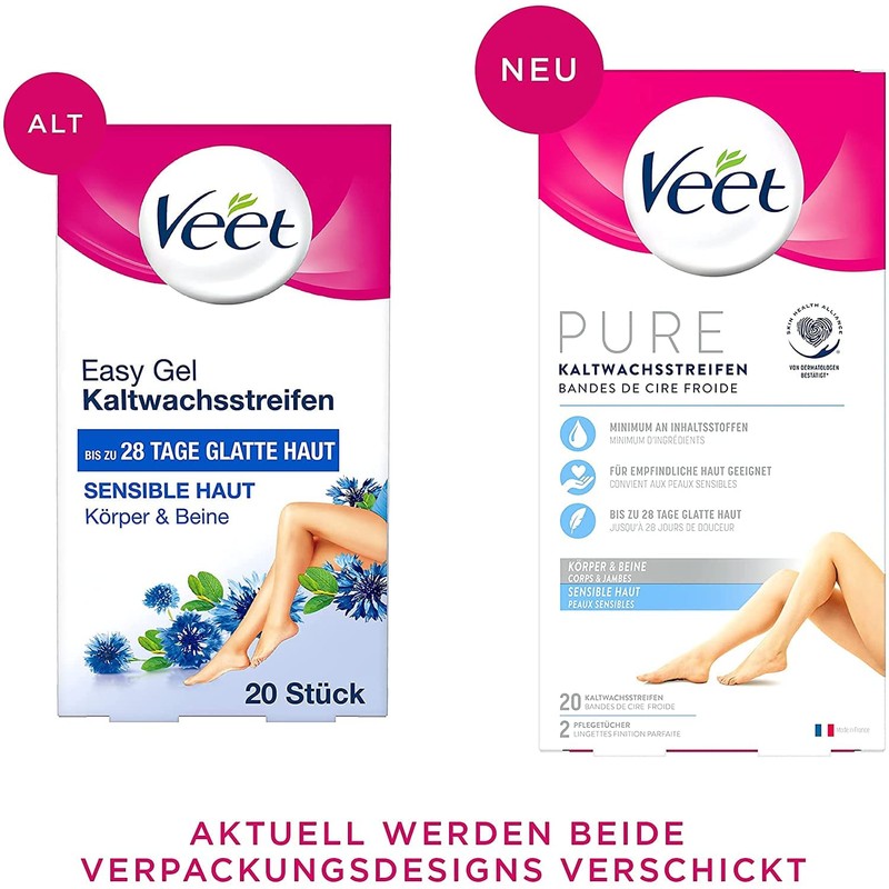 Veet Cold Wax Strips, Pack of 6, Legs and Body