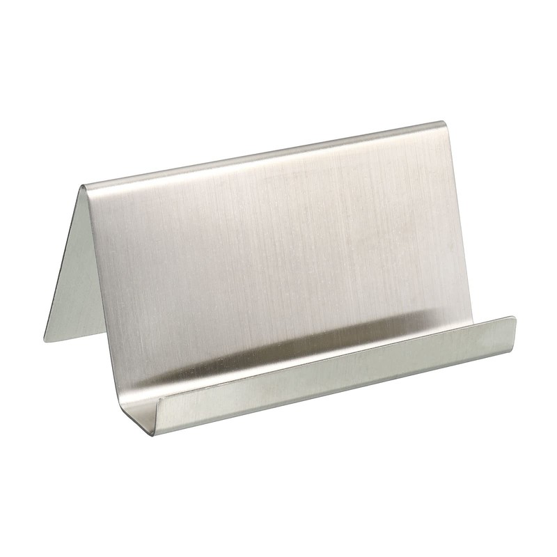 PATIKIL Business Card Holder, Brushed 304 Stainless Steel Desktop Name