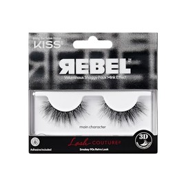 KISS Lash Couture Rebel Collection False Eyelashes Single Pack, main character, 1 Pair