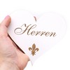 Decorative Door Sign Wooden Heart 13 x 12 cm (Men's)