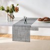 LRartdeco Modern Table Runner Grey White Table Runner Washable Heat-Insulated