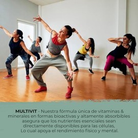 Multivit - Vitaminas y Minerales - Suplemento Alimenticio - Frasco de Vidrio con 60 Cápsulas - Suministro para dos meses