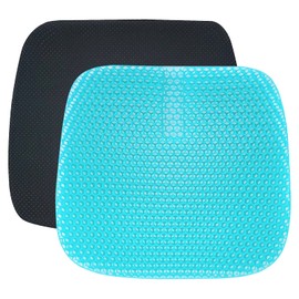 Desoxivi Gel Seat Cushion for Office Chair, Super Breathable Honeycomb Design Comfort Support for Lower Back, Spine, Hips, Multi-Use Seat Cushion with 1 Non-Slip Cover