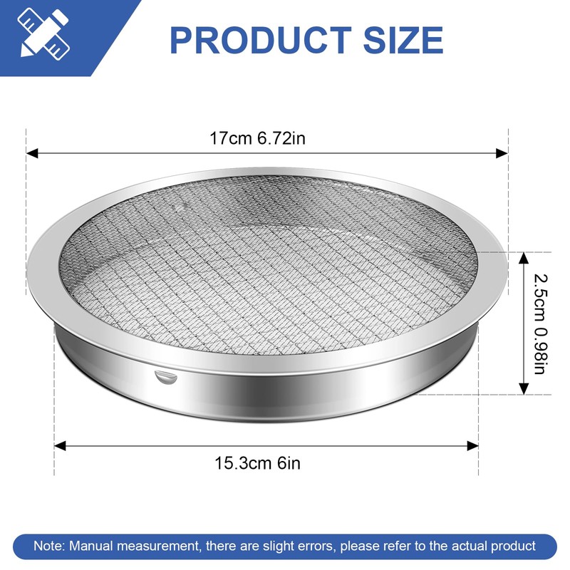 6" Rain Barrel Screen Aluminum, Rain Barrel Filter Rainwater Collection