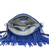 Women's Fringe Faux Leather Crossbody Bag Tassel Shoulder Bag-E031(Royal Blue)