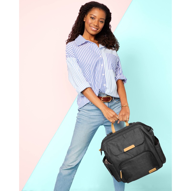 Simple Joys by Carter's Everyday Diaper Backpack, Black, One Size