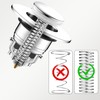Pack of 2 Stainless Steel Floor Drain Strainer, Stainless Steel