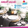 2pk Long Black Table Cloth Party | 274 x 137cm