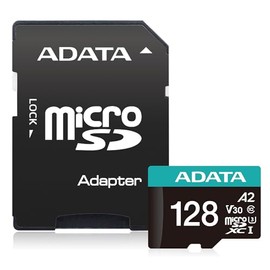 ADATA Premier Pro - Tarjeta de Memoria microSDXC (128 GB, UHS-I, U3, V30, Clase 10, A2, MircoSD, con Adaptador, AUSDX128GUI3V30SA2-RA1)