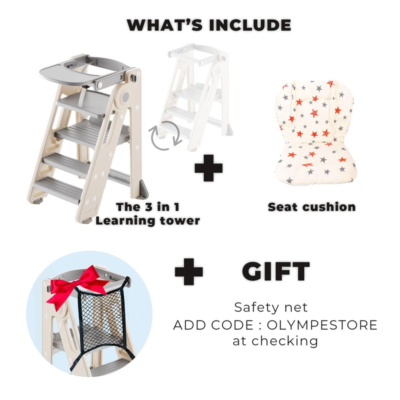 Kids' Step Stools - 2 in 1 Toddler Tower