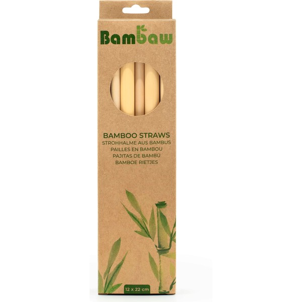 Bambaw Bamboo Straws Box, 12x 22 cm