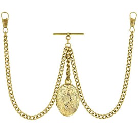 BOSHIYA Pocket Watch Chain for Men Metal Alloy Lobster Clasps Albert Vest Chain 14 Inch Pocket Watch Chains for Pocket Watch