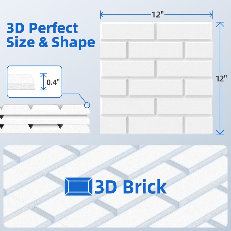 20 Pack Acoustic Panels with Self Adhesive, 12" X 12"