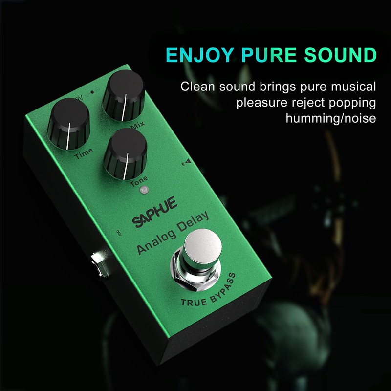 SAPHUE Analog Delay Guitar Effects Pedal Effect Pedals Time/Mix/Repeat Knob