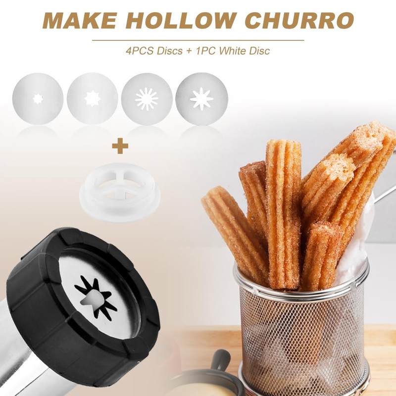 24pcs Churro Maker Machine Multifunctional Hollow Churros Machine,Churreras Para Churros
