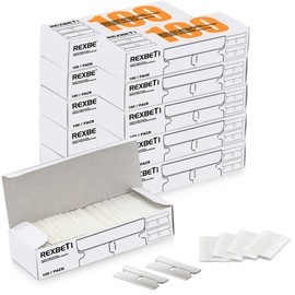 REXBETI 1000PCS Single Edge Razor Blades, Industrial Razor Blades, Box Cutter Replacement Blades, Glass Scraper Razor Blades