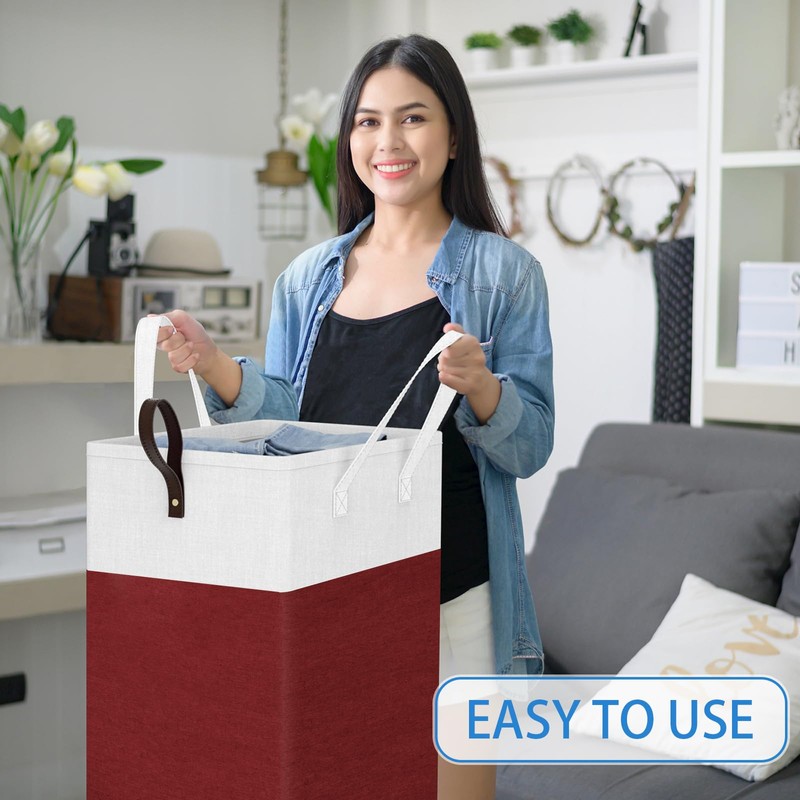 HomeHacks 75L Rolling Laundry Basket with Wheels, Collapsible & Waterproof