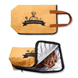 BBQ Blanket for Resting Meat, 21in Reusable Smoker Grilling Meat Insulated Resting Bag with Handle for Large Brisket/Pork Shoulders/Turkeys,Gifts for Men