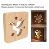2W 3D Wood Carving Lamp Warm White Light Peace Dove