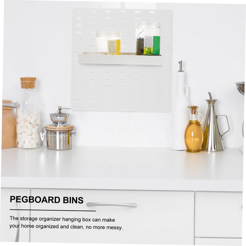 Ciieeo 1pc Multi Function Pegboard Storage Box and Lightweight Organizer