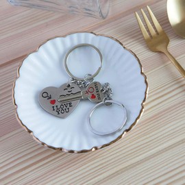 DonJordi Couples I Love You Metal Keyring – 2-Piece Set as a Gift – The Key to the Heart, silver