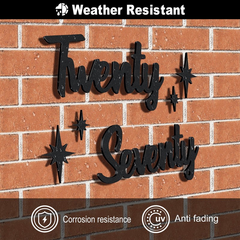 LUCK HOUSE Cursive House Numbers for Outside – 6 Inch